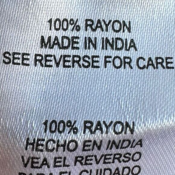 NWOT Patrons of Peace Palm Print Tie Front Tiered Maxi Dress Tan White - Picture 9 of 11